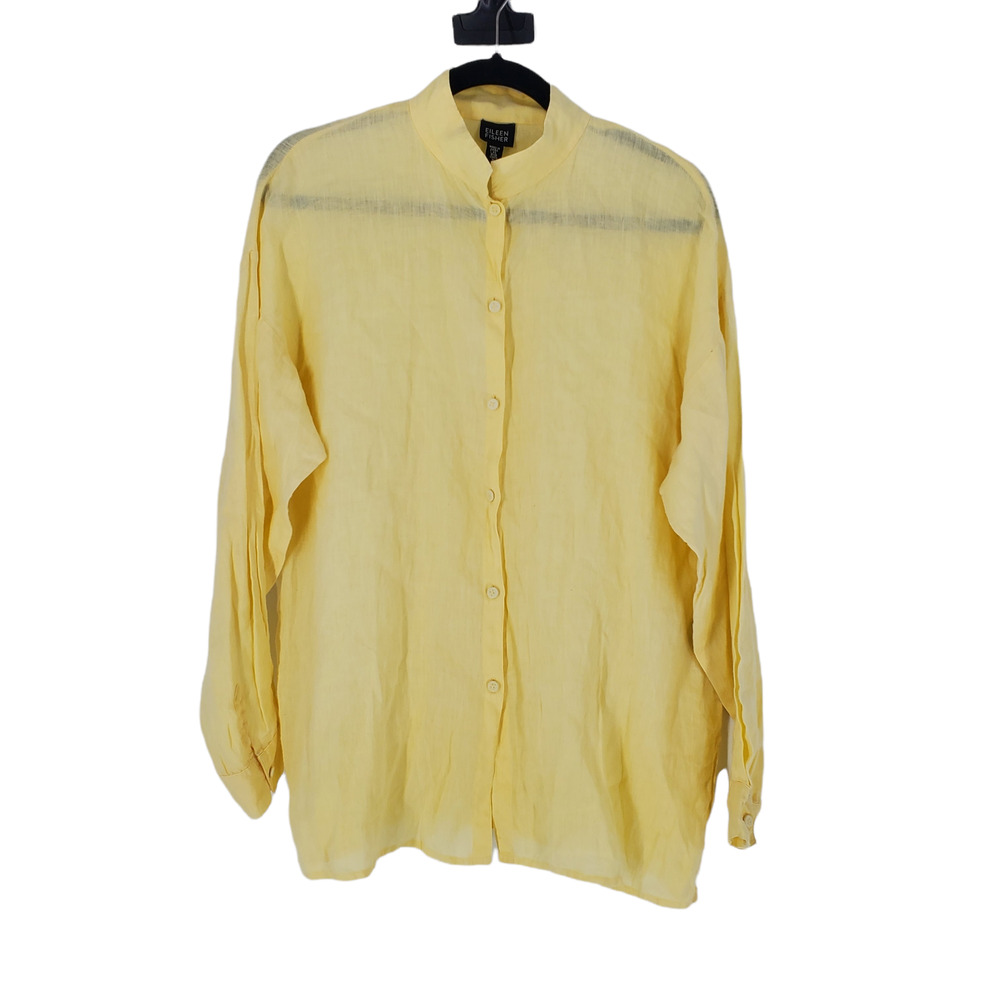 EILEEN FISHER LONG SLEEVE LINEN BUTTON DOWN - Size SM